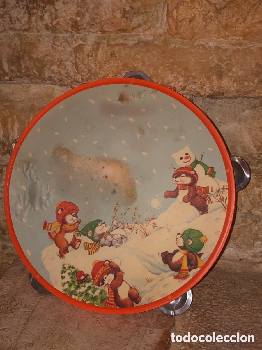 Juguetes antiguos y juegos de colecci&oacute;n: Pandereta infantil a&ntilde;os 70