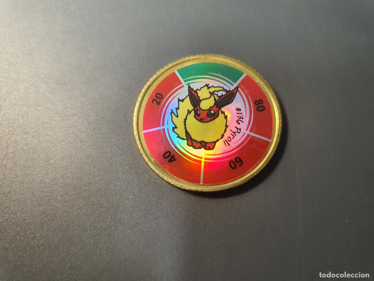 Juguetes antiguos y juegos de colecci&oacute;n: MONEDA METAL TAZO POKEMON -- HASBRO A&Ntilde;O 2000 -- BATTLING COIN GAME - N&ordm; 136