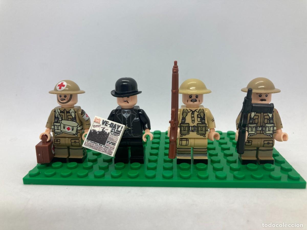 Juguetes antiguos y juegos de colecci&oacute;n: Minifiguras Segunda Guerra Mundial soldados brit&aacute;nicos