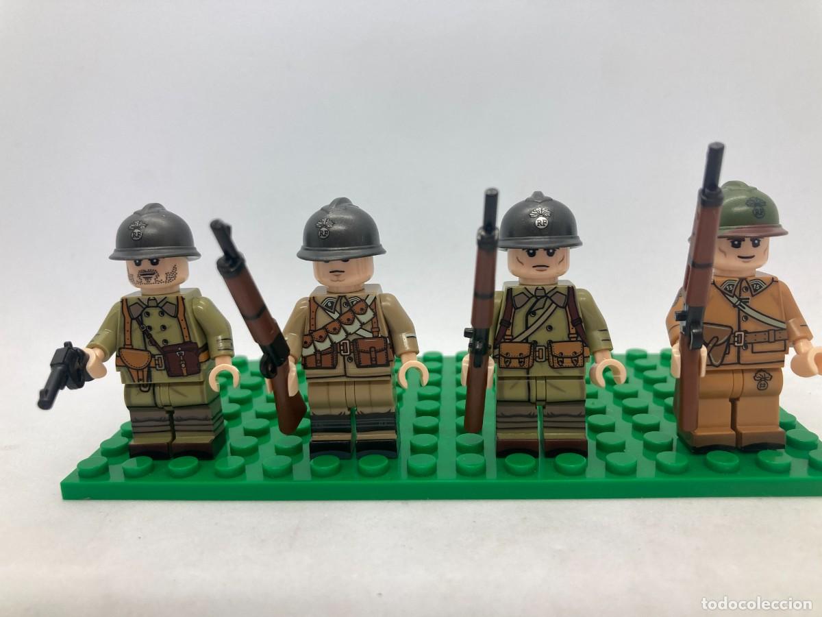 Juguetes antiguos y juegos de colecci&oacute;n: Minifiguras Segunda Guerra Mundial soldados franceses