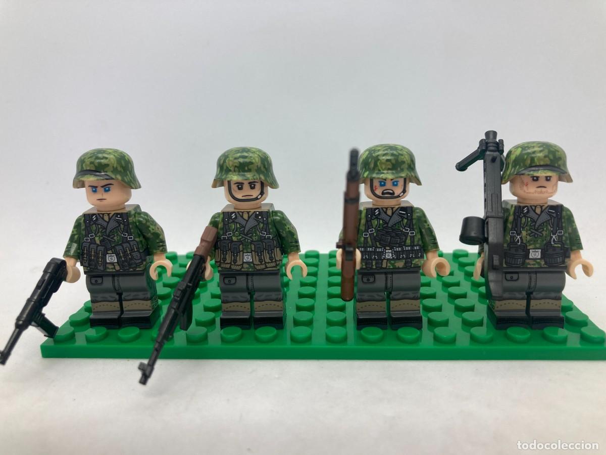 Juguetes antiguos y juegos de colecci&oacute;n: Minifiguras Segunda Guerra Mundial soldados alemanes camuflaje