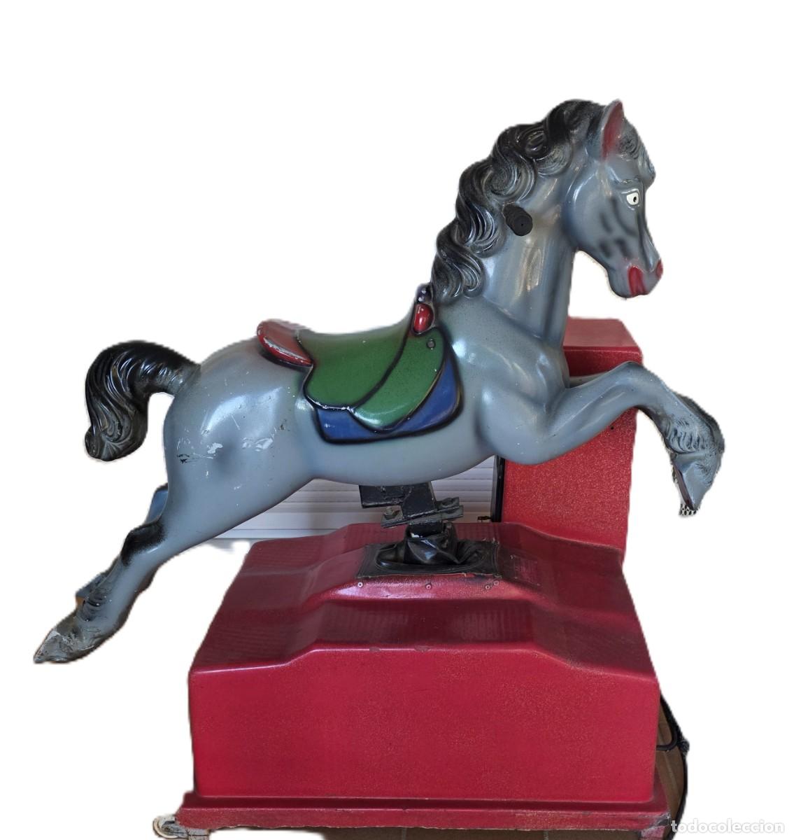 Juguetes antiguos y juegos de colecci&oacute;n: Caballo mec&aacute;nico infantil antiguo