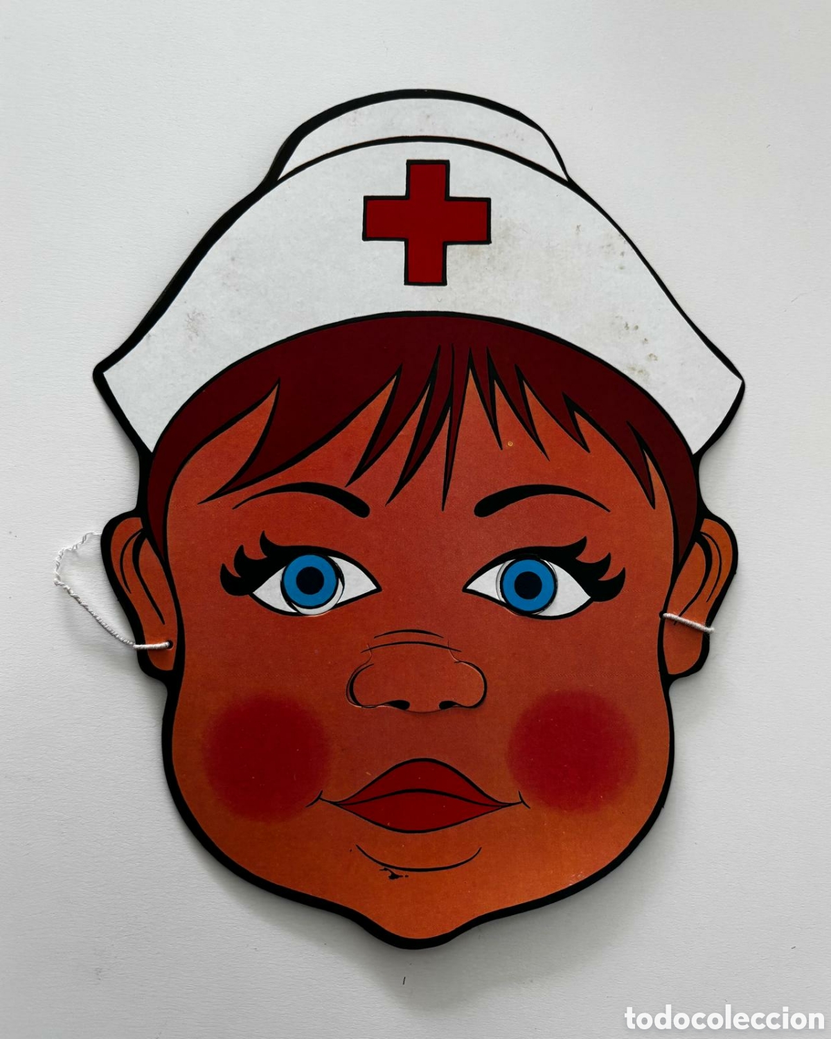 Juguetes antiguos y juegos de colecci&oacute;n: M&Aacute;SCARA CARETA cart&oacute;n ENFERMERA a&ntilde;os 70/80 NUEVA colecci&oacute;n antigua baratija ni&ntilde;os kiosco quiosco