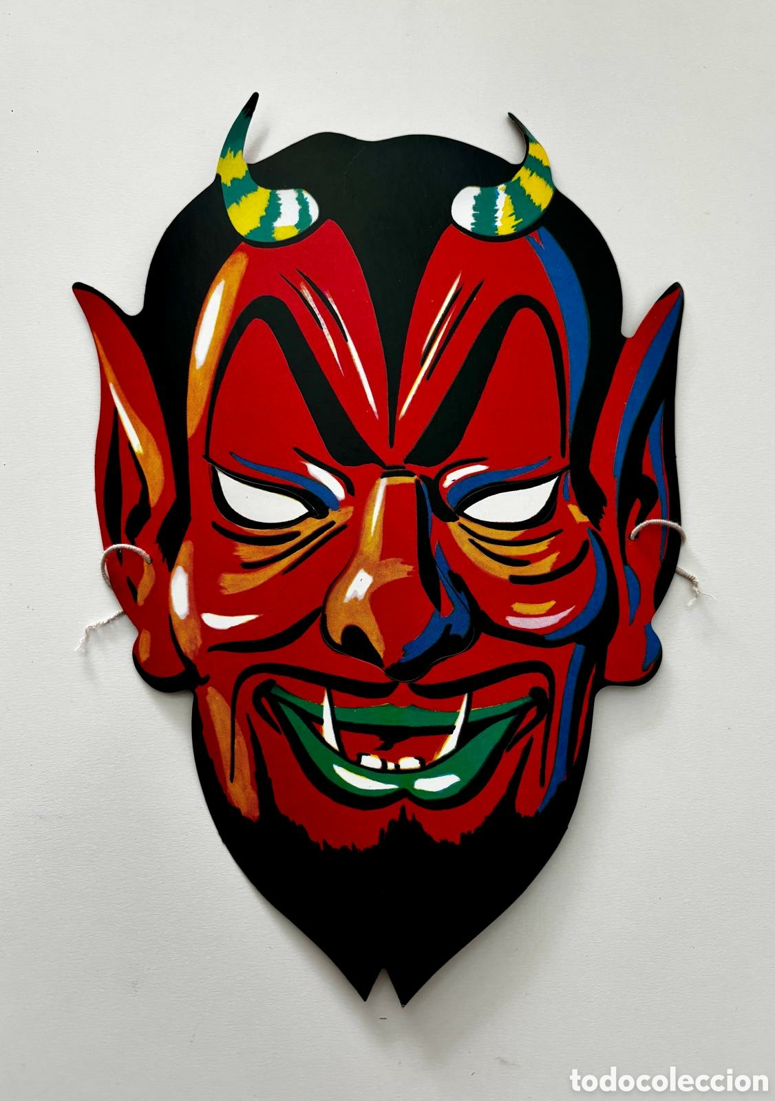 Juguetes antiguos y juegos de colecci&oacute;n: M&Aacute;SCARA CARETA cart&oacute;n DIABLO demonio terror a&ntilde;os 70/80 NUEVA colecci&oacute;n antigua kiosco monstruo