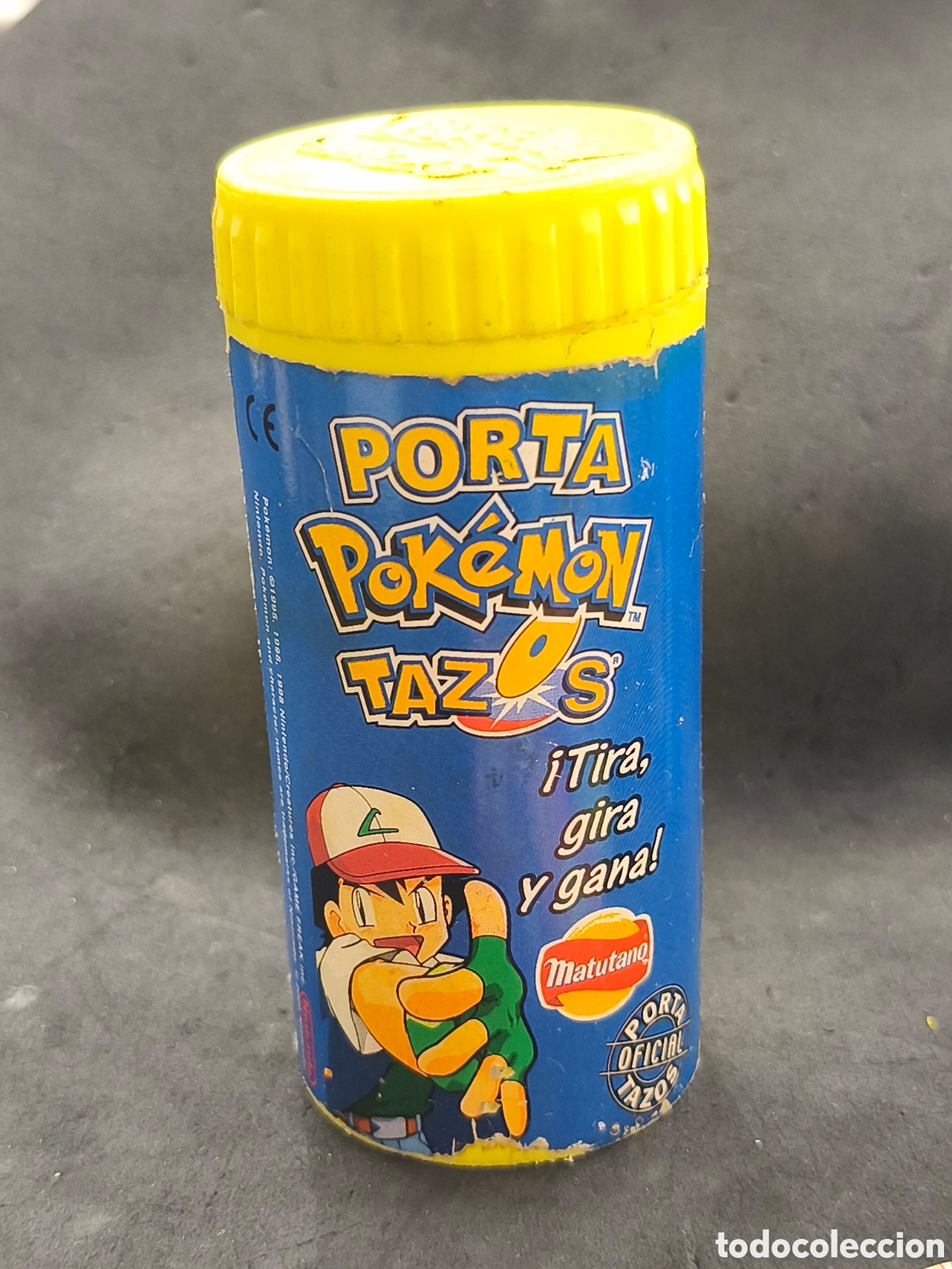 Juguetes antiguos y juegos de colecci&oacute;n: TAZO POKEMON -- A&Ntilde;O 1998 -- PORTA TAZOS OFICIAL Amarillo- MATUTANO - ESPA&Ntilde;A -- Portatazos