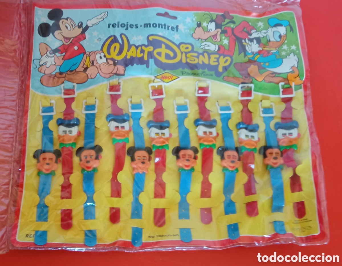 Brinquedos antigos e Jogos de cole&ccedil;&atilde;o: EXPOSITOR 12 RELOJES PULSERA DISNEY MICKEY/DONALD.HEDI 80'S.SIN ABRIR.