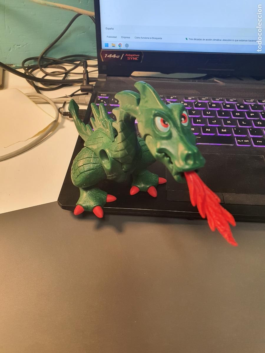 Juguetes antiguos y juegos de colecci&oacute;n: FIGURA PLAYMOBIL 1995 GEOBRA DRAGON VERDE GREEN , FALTAN LAS ALAS