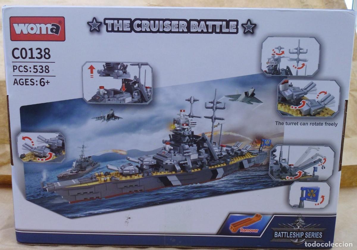 Juguetes antiguos y juegos de colecci&oacute;n: Bloques de Construcci&oacute;n Buque de Guerra buen tama&ntilde;o