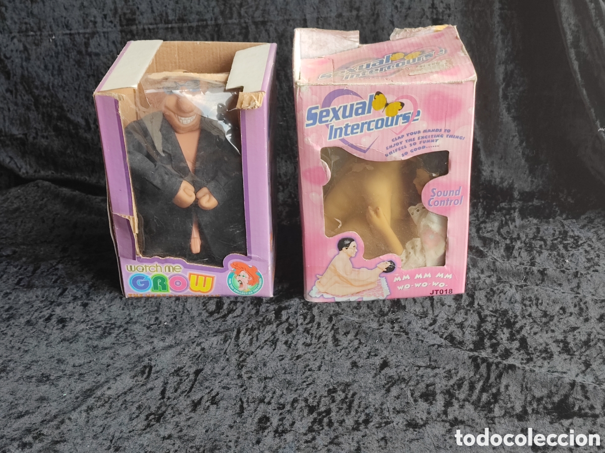 Brinquedos antigos e Jogos de cole&ccedil;&atilde;o: 2 juguetes er&oacute;ticos antiguos de los en sus cajas