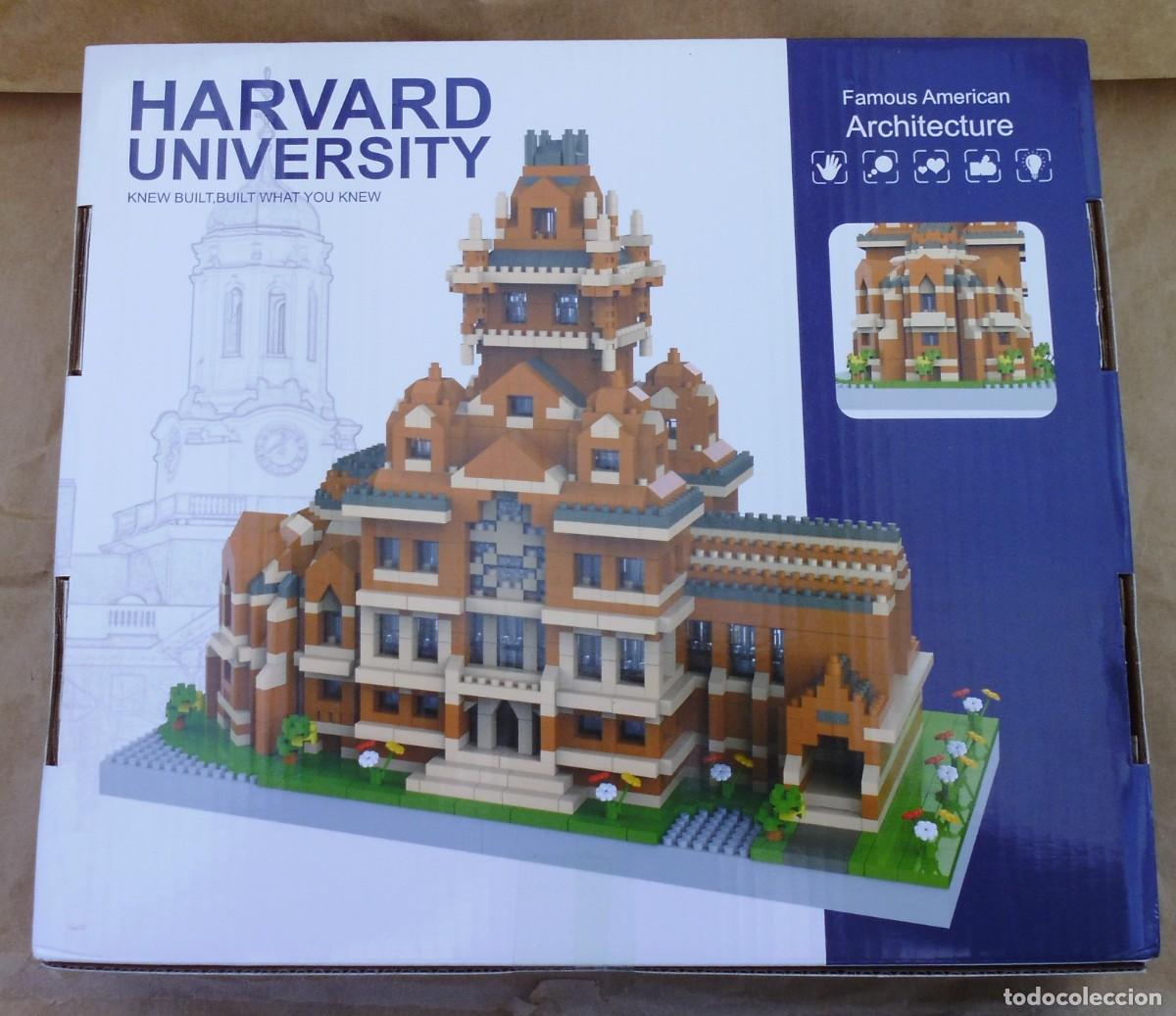 Juguetes antiguos y juegos de colecci&oacute;n: Juego Set de construcci&oacute;n de bloques tipo LEGO que recrea la Universidad de Harvard
