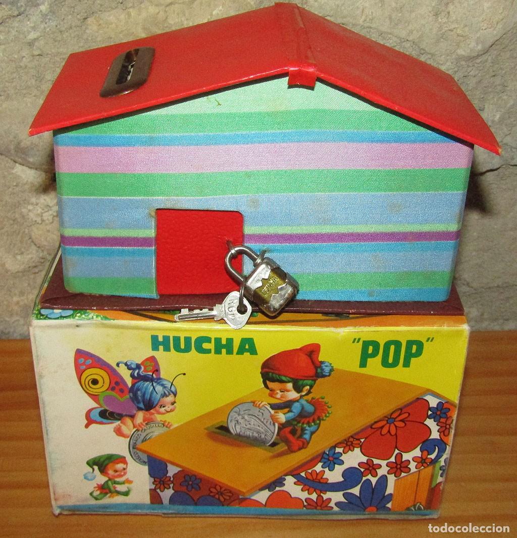Juguetes antiguos y juegos de colecci&oacute;n: ANTIGUA HUCHA POP DE SUAY - NUEVA Y EN SU CAJA - A&Ntilde;OS 70 - CONSERVA LLAVE Y CANDADO
