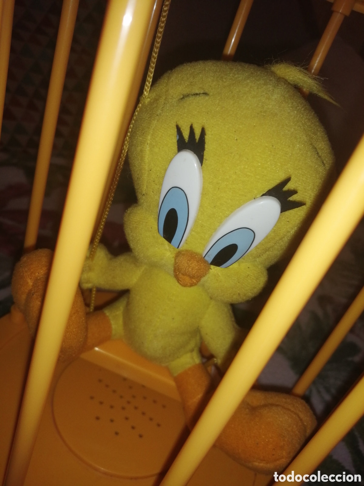 Juguetes antiguos y juegos de colecci&oacute;n: Piol&iacute;n Peluche en Jaula 1998 - Funciona
