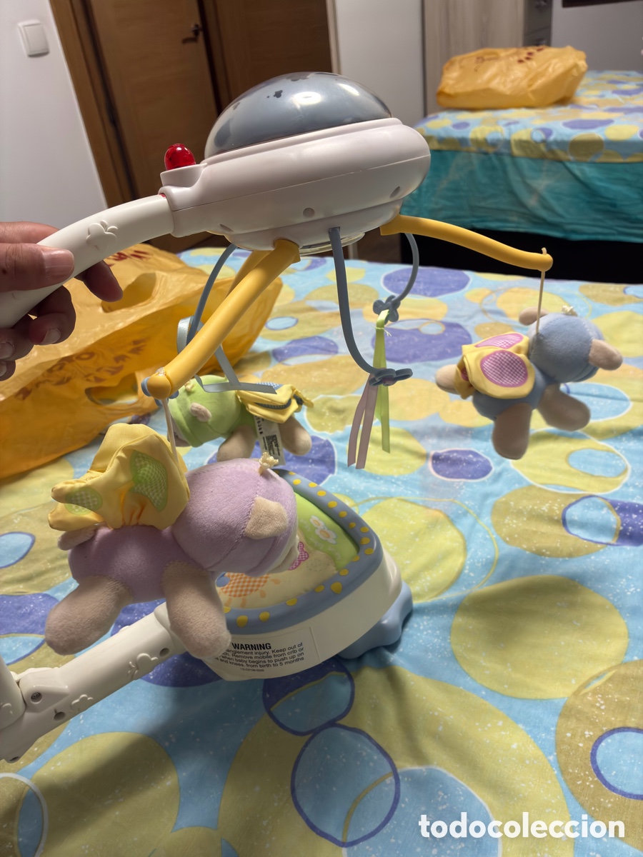 Juguetes antiguos y juegos de colecci&oacute;n: M&oacute;vil de Cuna Proyector Fisher-Price &rdquo;Ositos Voladores&rdquo; con Mando a Distancia