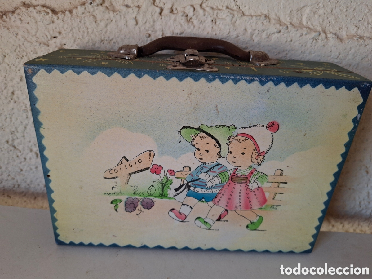Giocattoli antichi e Giochi di collezione: CARTERITA DE COLEGIO EN MADERA SERIGRAFIADA