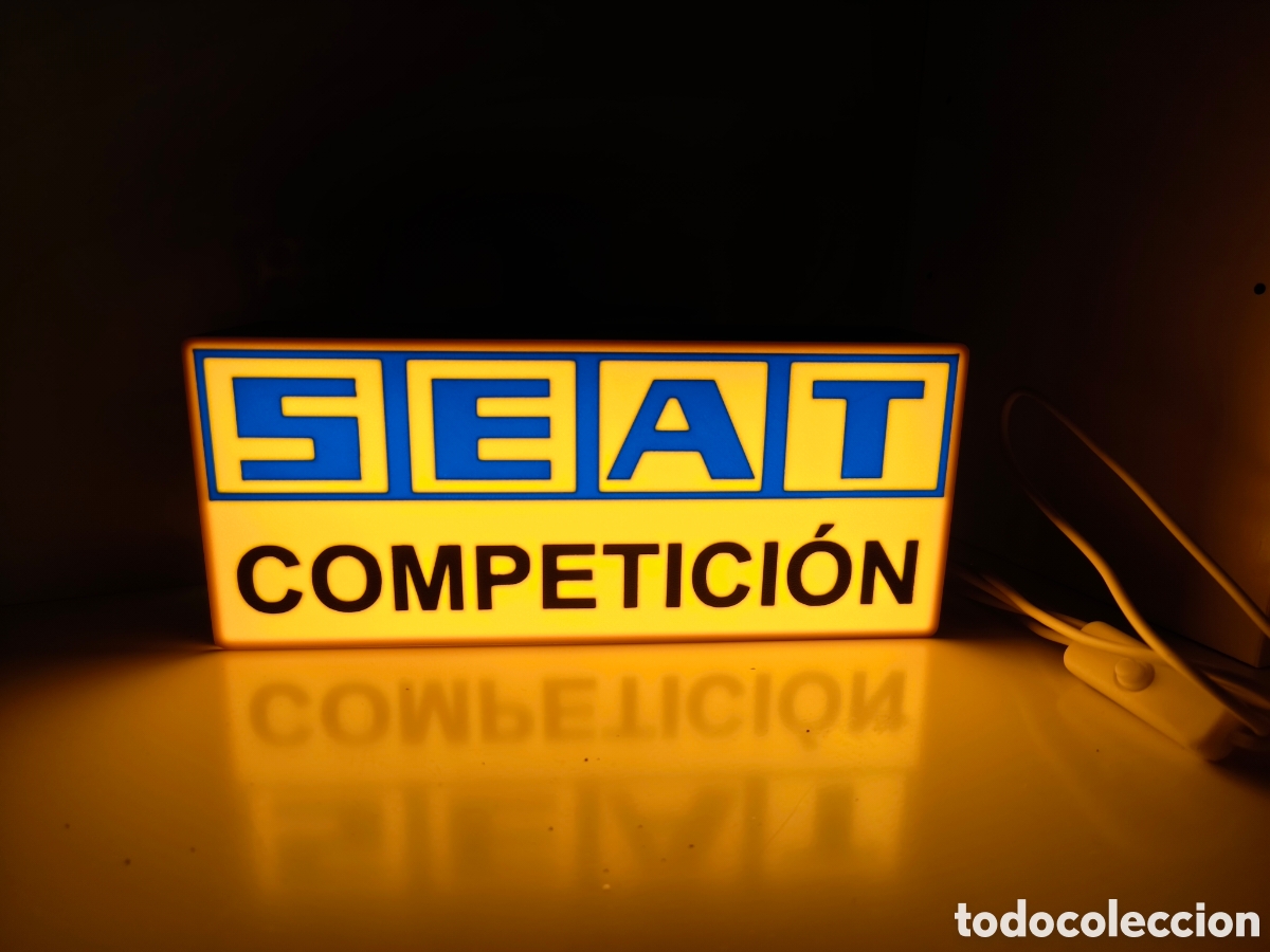 Giocattoli antichi e Giochi di collezione: Rotulo iluminado Seat Competici&oacute;n para declaraci&oacute;n