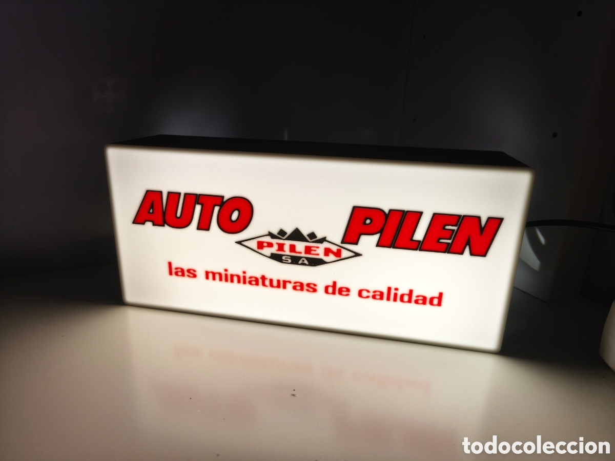 Brinquedos antigos e Jogos de cole&ccedil;&atilde;o: Rotulo luminoso Auto Pilen las miniaturas de calidad