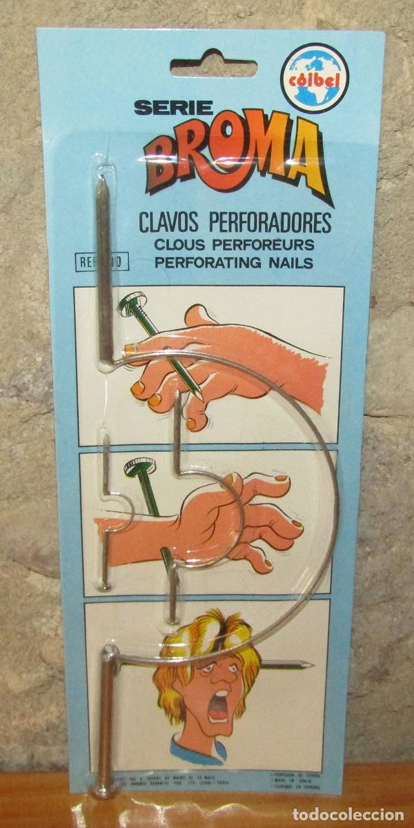 Juguetes antiguos y juegos de colecci&oacute;n: ANTIGUO BLISTER SERIE BROMA, DE COIBEL: CLAVOS PERFORADORES - NUEVO - A&Ntilde;OS 80