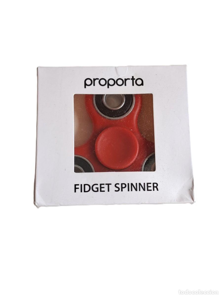 Juguetes antiguos y juegos de colecci&oacute;n: FIDGET SPINNER PROPORTA ROJO -JUGUETE ANTIESTRES PARA DEDOS,PEONZA DE MANO CON CAJA ORIGINAL