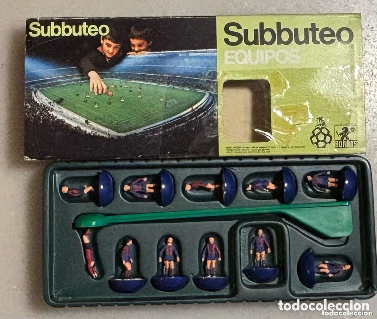 Juguetes antiguos y juegos de colecci&oacute;n: Subbuteo FC Barcelona equipos. Borras made in spain. A&ntilde;os 80