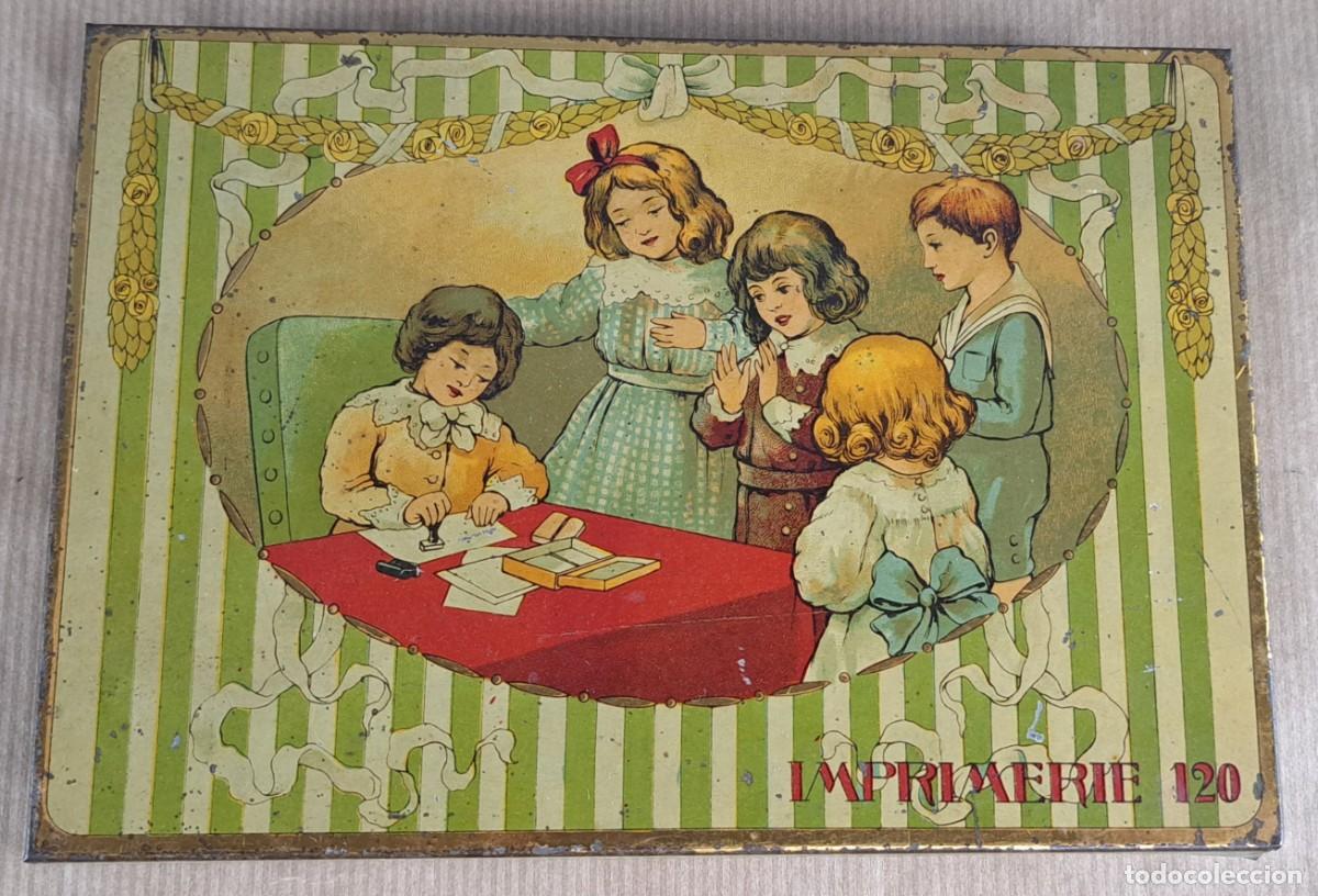 Juguetes antiguos y juegos de colecci&oacute;n: Imprimerie 120 &ndash; Juego de imprenta infantil franc&eacute;s, ca. 1910&ndash;1930