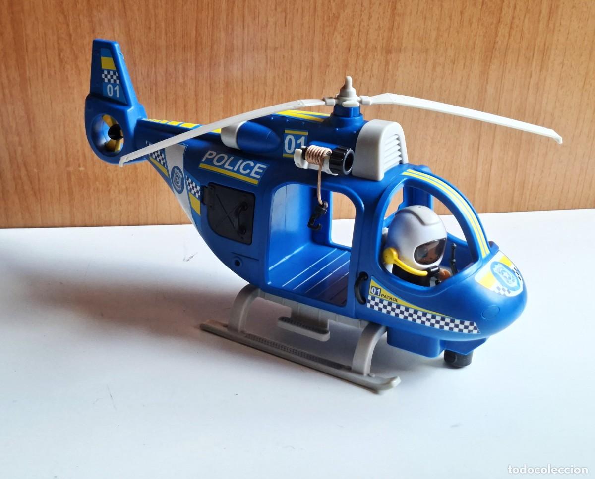 Juguetes antiguos y juegos de colecci&oacute;n: HELICOPTERO DE POLICIA PINYPON ACTION CON FIGURA (FAMOSA)