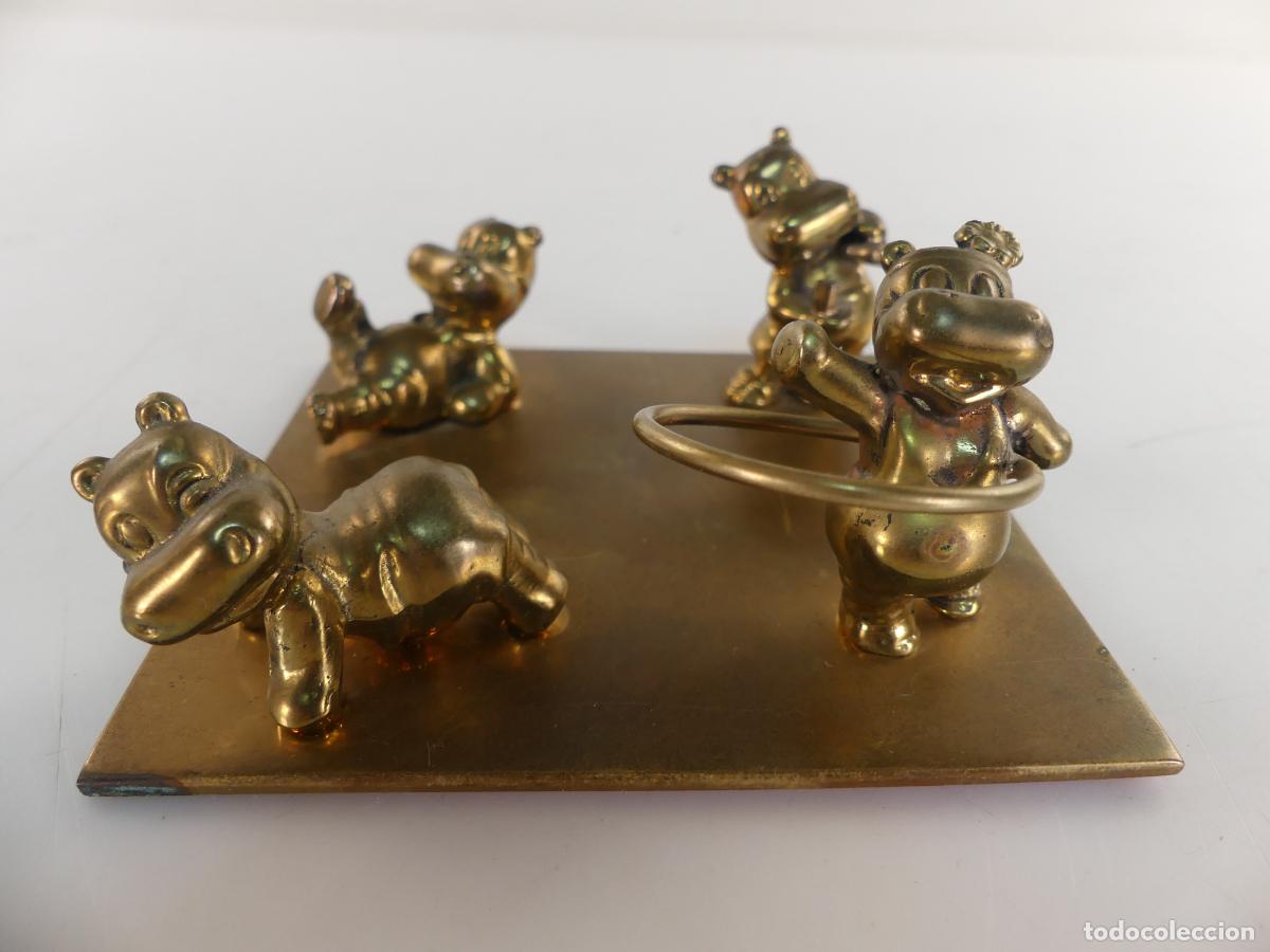 Juguetes antiguos y juegos de colecci&oacute;n: INTERESANTE FIGURA HIPOPOTAMOS BAILAN