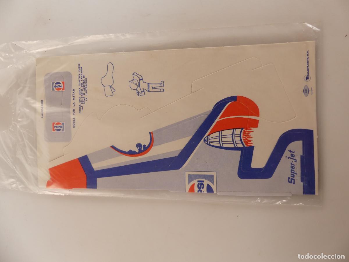 Giocattoli antichi e Giochi di collezione: Avi&oacute;n Super Jet Cart&oacute;n A&ntilde;os 70 Publicidad Pepsi Cola- Nuevo!
