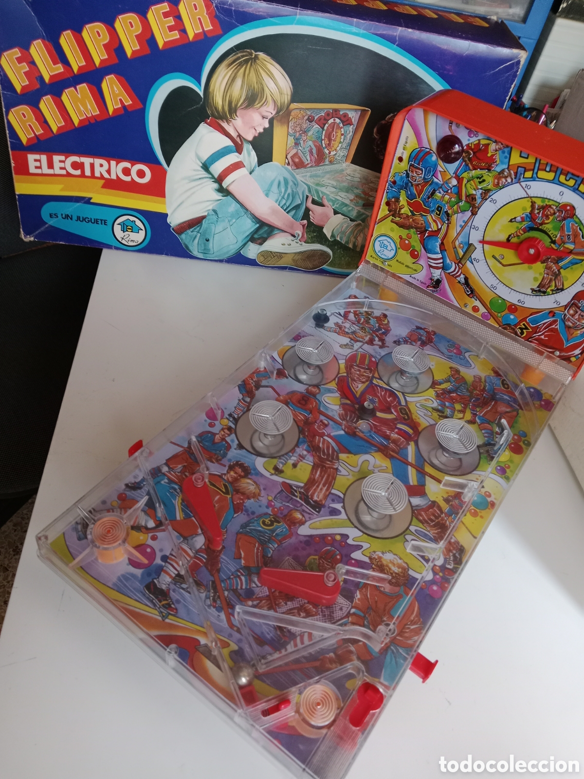 Juguetes antiguos y juegos de colecci&oacute;n: FLIPPER RIMA EL&Eacute;CTRICO EN SU CAJA ORIGINAL, COMPLETO FUNCIONANDO