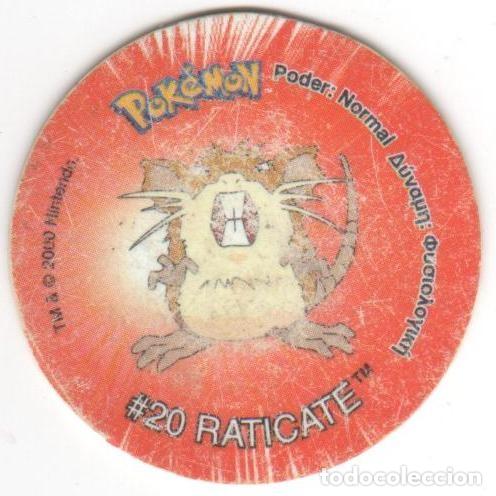 Juguetes antiguos y juegos de colecci&oacute;n: COLECCI&Oacute;N TAZOS MATUTANO NINTENDO POK&Eacute;MON TAZO 2 VERSI&Oacute;N A&Ntilde;O 2000 TAZO N&ordm; 64 #20 20 RATICATE