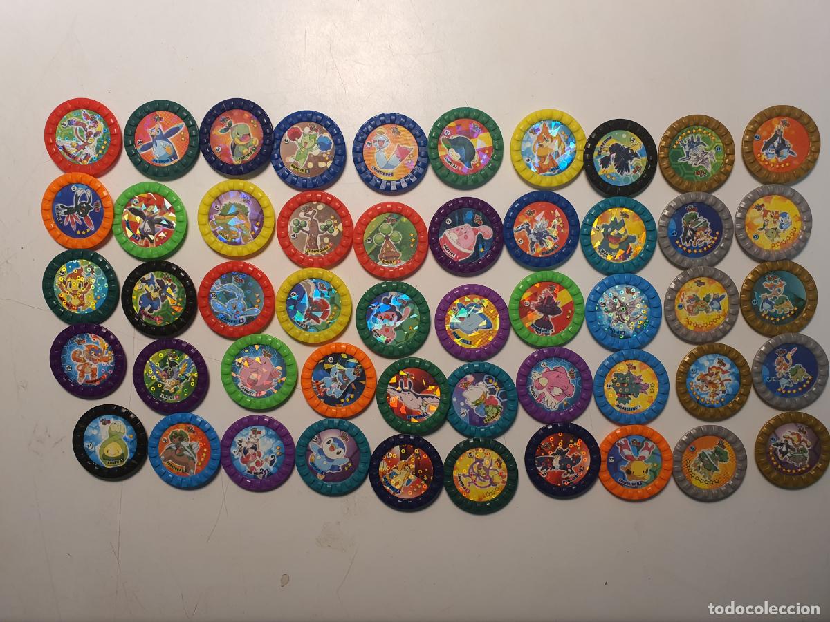 Juguetes antiguos y juegos de colecci&oacute;n: COLECCION COMPLETA 50 DE 50 TAZO POKEMON -- A&Ntilde;O 2007 -- POKEMON ROKS -- CHIPICAO -- TAZOS