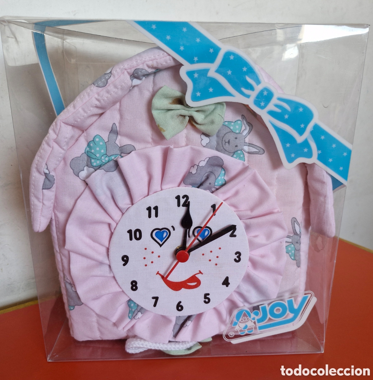 Juguetes antiguos y juegos de colecci&oacute;n: RELOJ CASITA PARED DE TELA.JOY 1988.NUEVO EN CAJA.