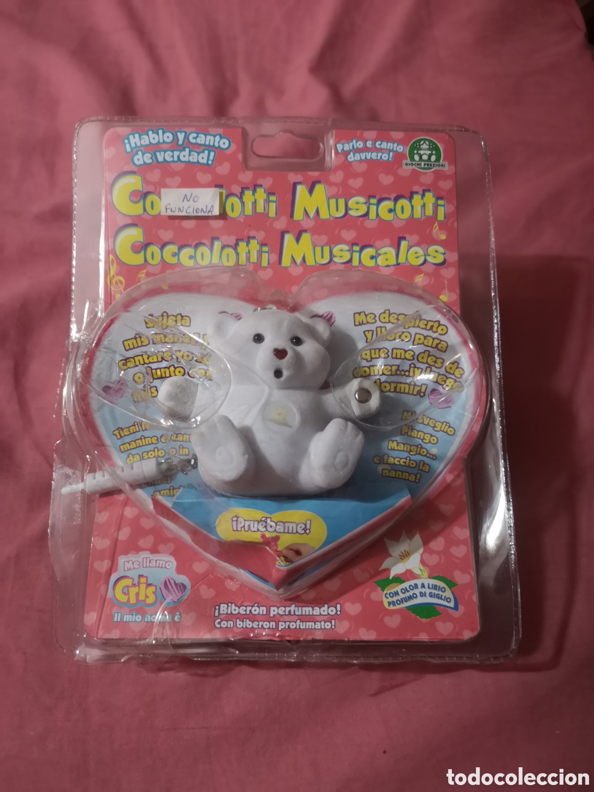 Juguetes antiguos y juegos de colecci&oacute;n: Coccolotti Musical CRIS. Blanco. NO FUNCIONA. BLISTER ABIERTO. Giochi Preziosi. &iquest; A&ntilde;os 90?
