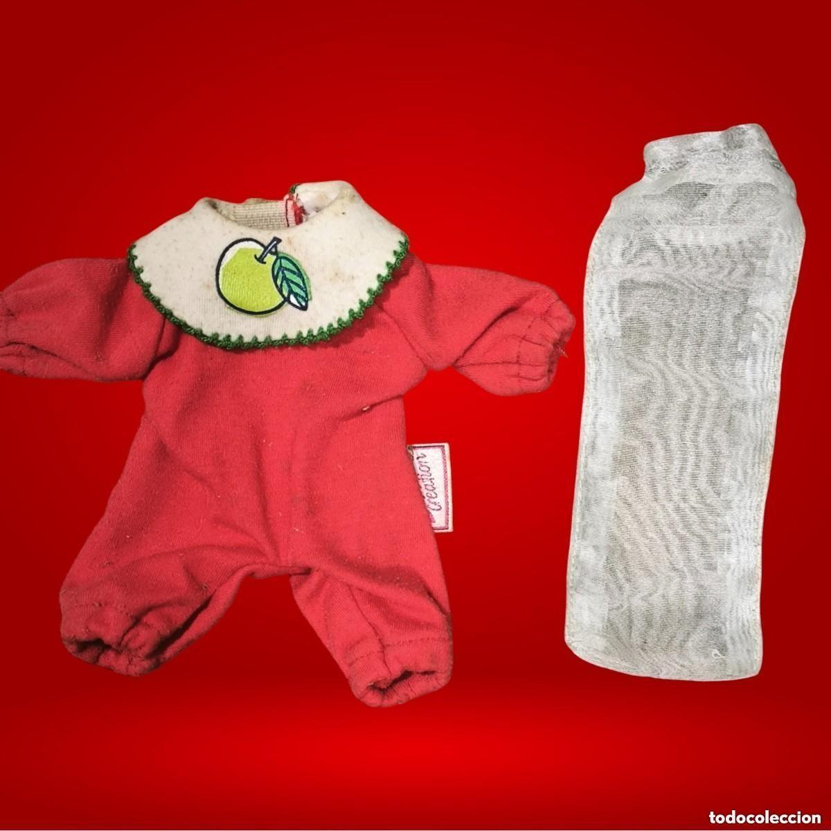 Antique Toys and Collectible Games: Lote 2 Vestidos Para Mu&ntilde;ecas Rojo Y Blanco Tama&ntilde;os 14 Y 16 Cms