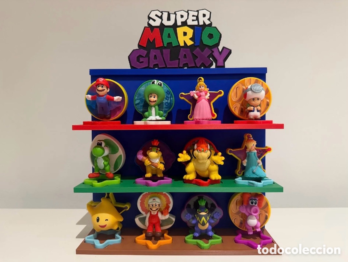 Juguetes antiguos y juegos de colecci&oacute;n: Expositor Super Mario Galaxy para 12 Figuras &ndash; Colecci&oacute;n McDonald&rsquo;s