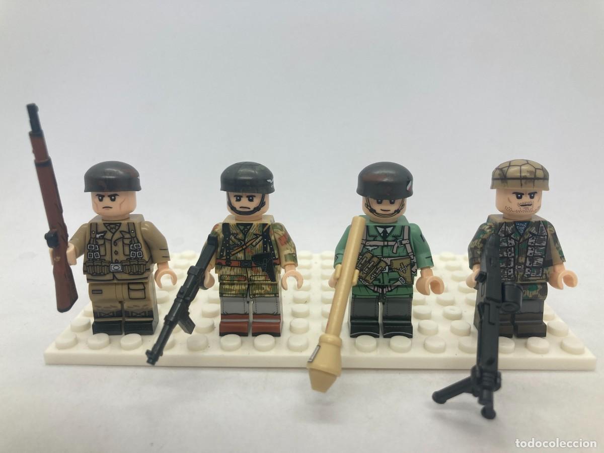Juguetes antiguos y juegos de colecci&oacute;n: Minifiguras Segunda Guerra Mundial Paracaidistas Alemanes