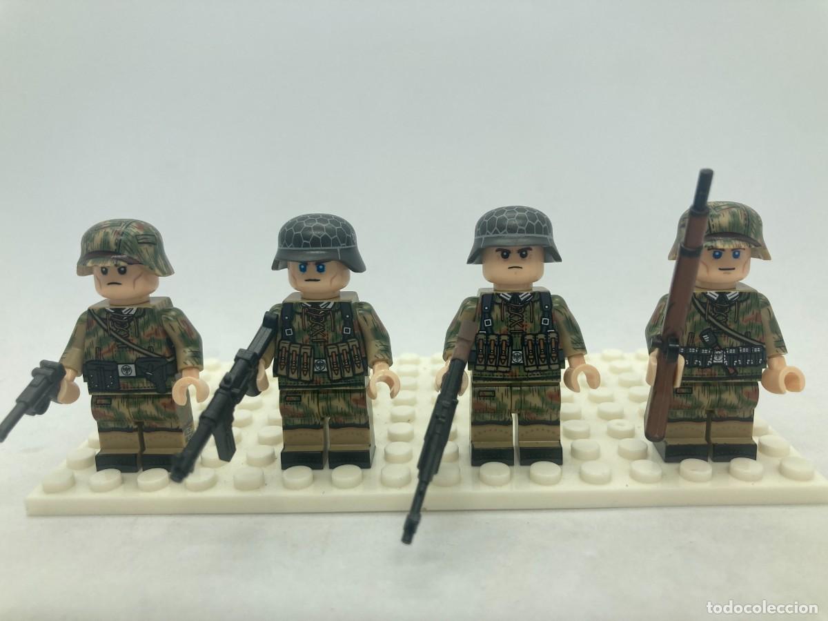 Juguetes antiguos y juegos de colecci&oacute;n: Minifiguras Segunda Guerra Mundial soldados alemanes camuflaje pantano