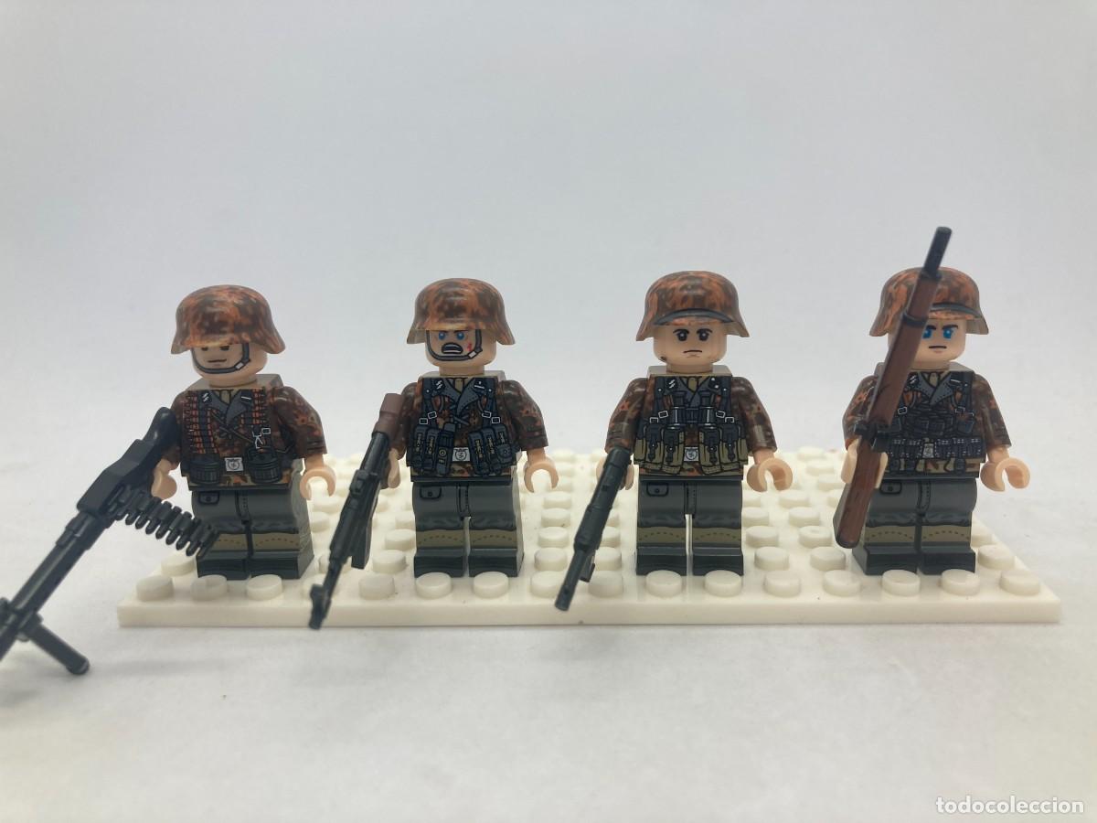 Juguetes antiguos y juegos de colecci&oacute;n: Minifiguras Segunda Guerra Mundial soldados alemanes camuflaje oto&ntilde;al