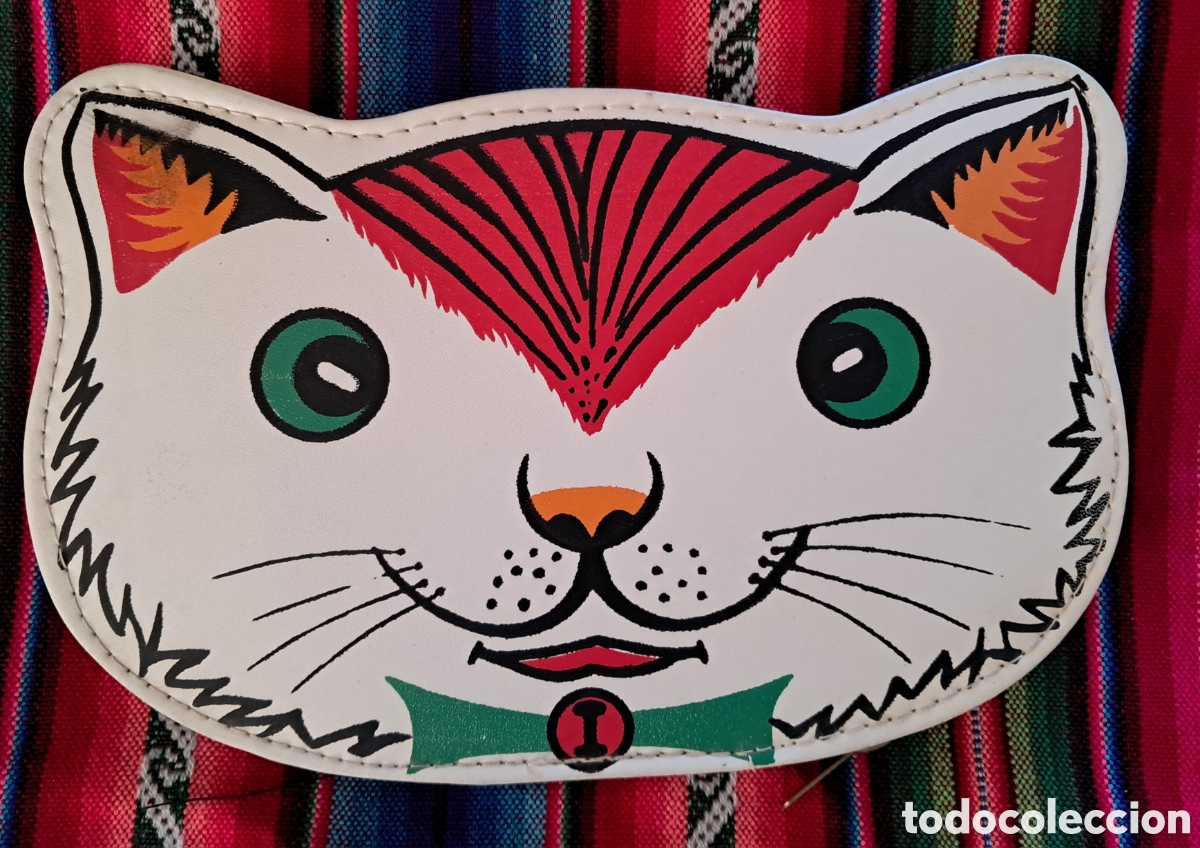 Antique Toys and Collectible Games: Estuche con silueta de gatito a&ntilde;os 80. Colores Festival 1460 Masats