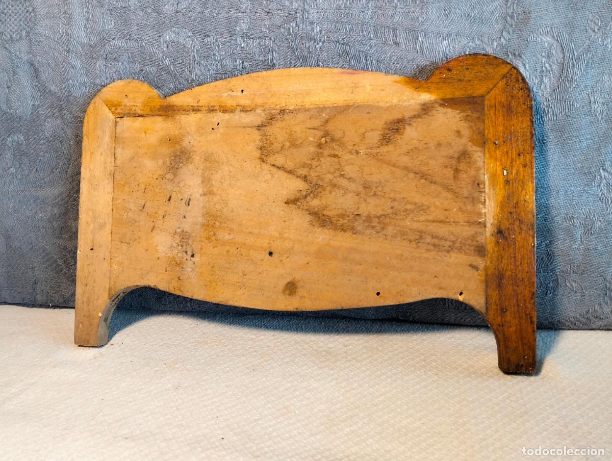Juguetes antiguos y juegos de colecci&oacute;n: Soporte recambio repuesto de madera tallada antiguo usado para restauraci&oacute;n cabezal cama juguete