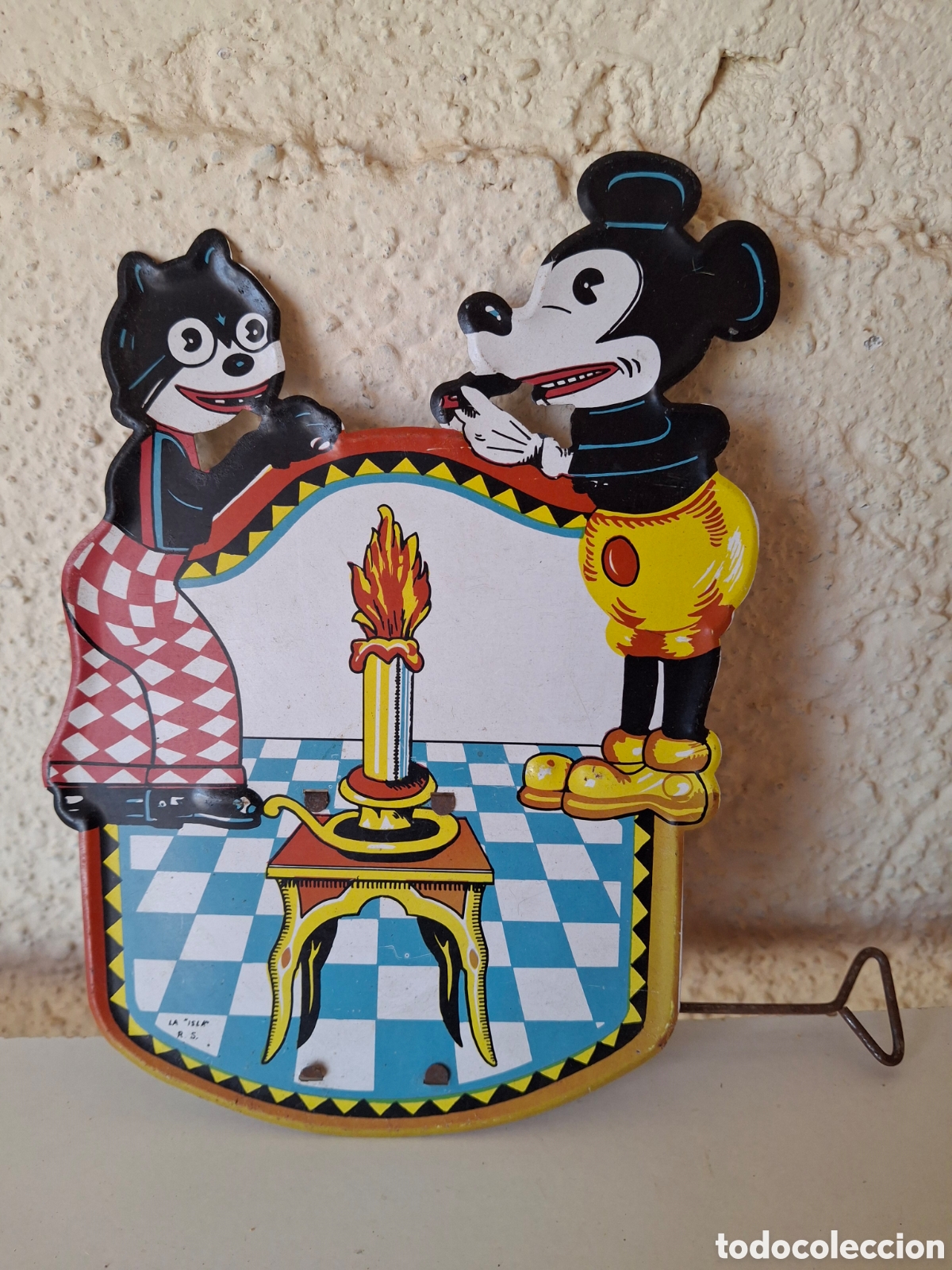 Giocattoli antichi e Giochi di collezione: CARRACA METALICA ESPANTA DEMONIOS 17 CM X 13 CM