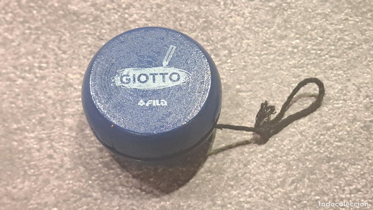 Brinquedos antigos e Jogos de cole&ccedil;&atilde;o: Antiguo YO YO, YOYO, YO-YO GIOTTO, Fila de madera y de Color Azul.