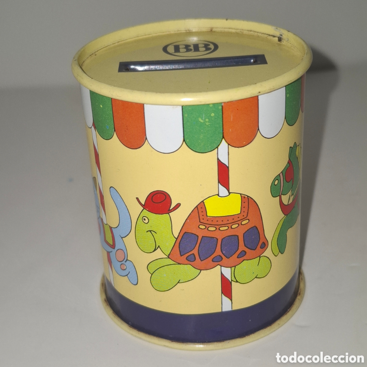 Juguetes antiguos y juegos de colecci&oacute;n: HUCHA PROMOCIONAL BANCO BILBAO MADE IN SPAIN A&Ntilde;OS 70 HOJALATA