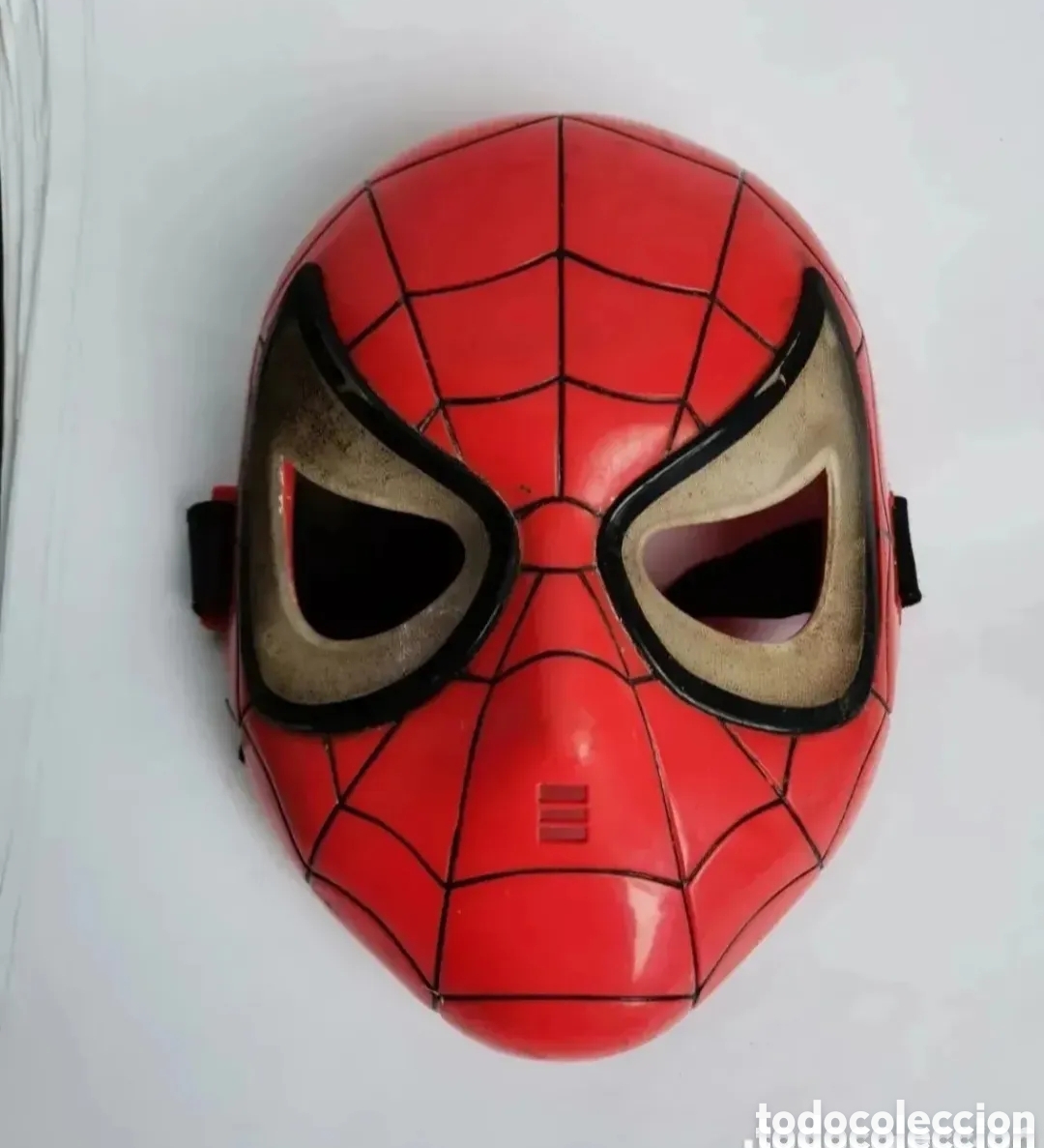 Juguetes antiguos y juegos de colecci&oacute;n: Antigua m&aacute;scara careta de Spider-Man mattel plastico duro