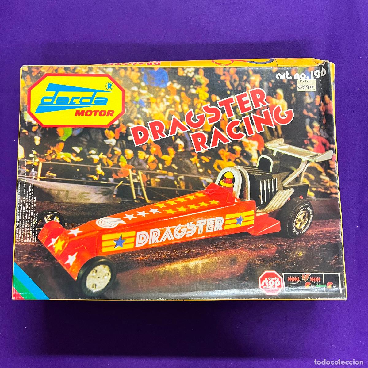 Juguetes antiguos y juegos de colecci&oacute;n: DARDA MOTOR. DRAGSTER RACING. JUEGO NUNCA USADO EN SU CAJA ORIGINAL.