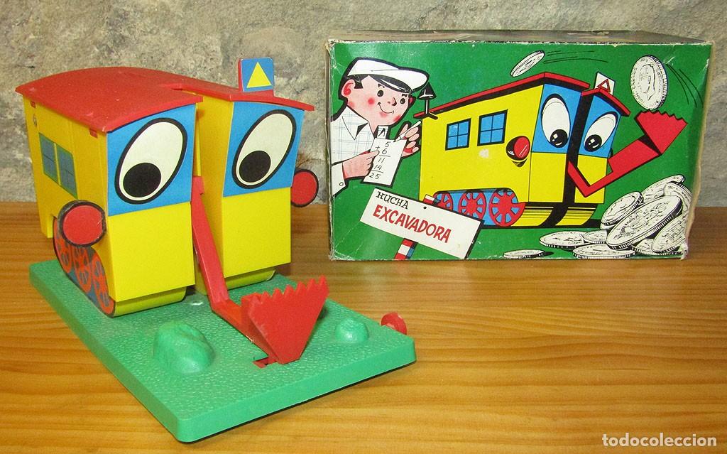 Juguetes antiguos y juegos de colecci&oacute;n: ANTIGUA HUCHA EXCAVADORA DE VILPA - NUEVA Y EN SU CAJA ORIGINAL - A&Ntilde;OS 70