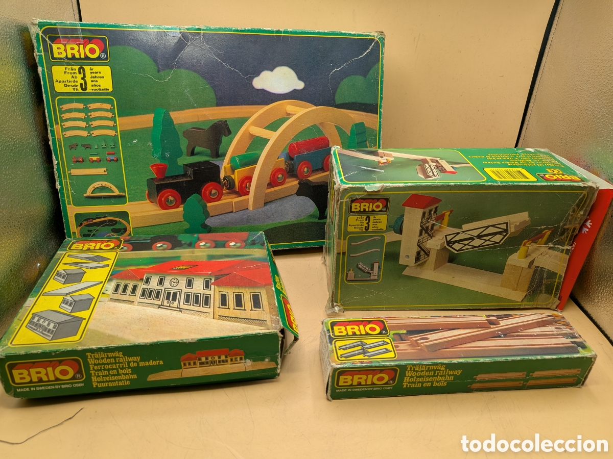 Brinquedos antigos e Jogos de cole&ccedil;&atilde;o: LOTE COLECCI&Oacute;N BRIO CONSTRUCCI&Oacute;N MADERA