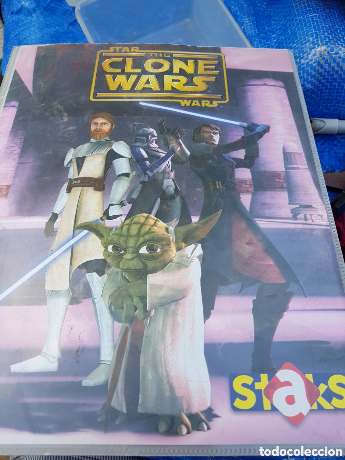 Juguetes antiguos y juegos de colecci&oacute;n: ALBUN DE CLONE STAR WARS INCOMPLETO