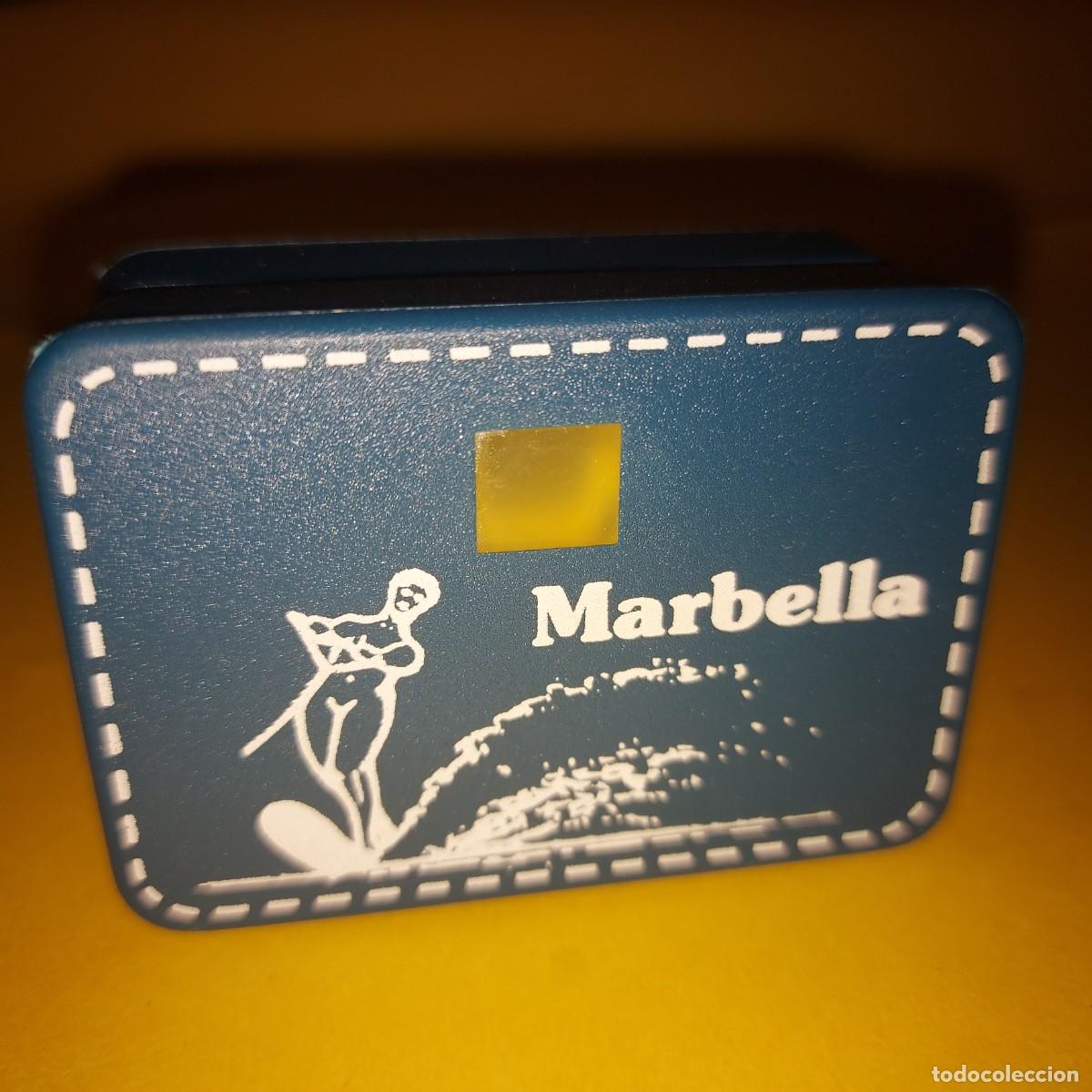 Juguetes antiguos y juegos de colecci&oacute;n: visor con forma de television con fotos de marbella , malaga