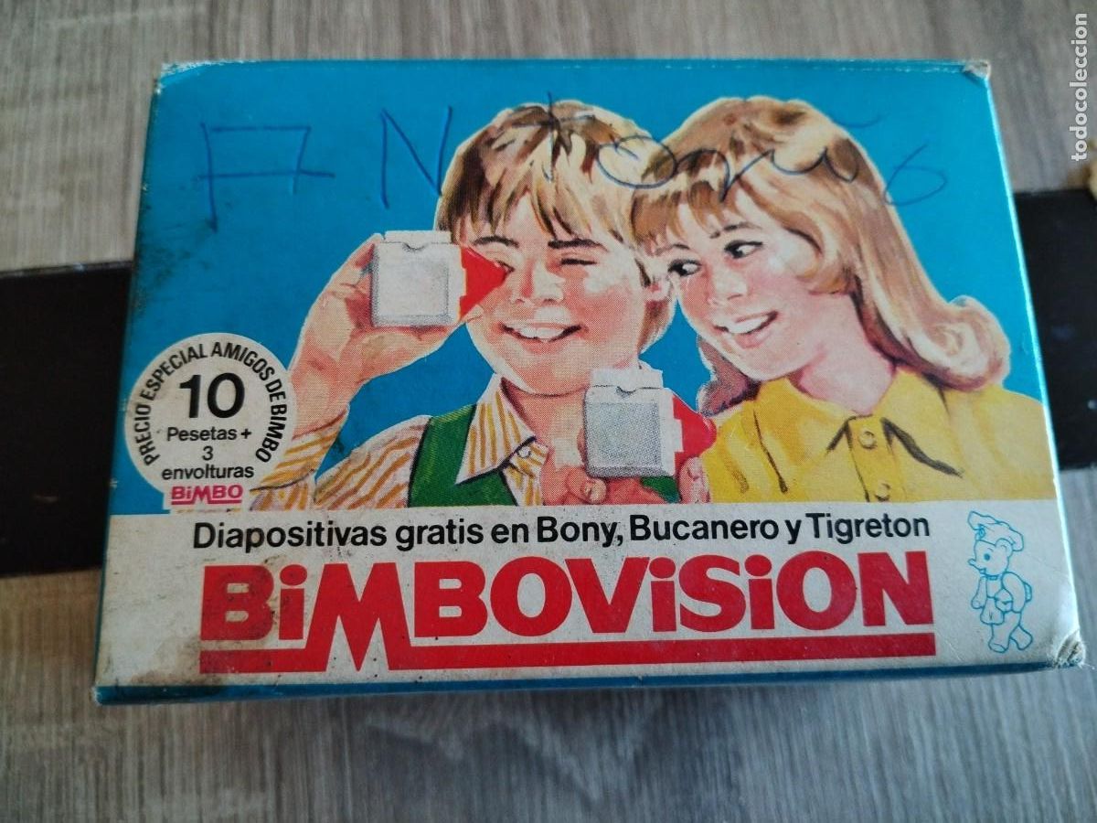 Juguetes antiguos y juegos de colecci&oacute;n: Bimbovision- diapositivas, visor verde y caja