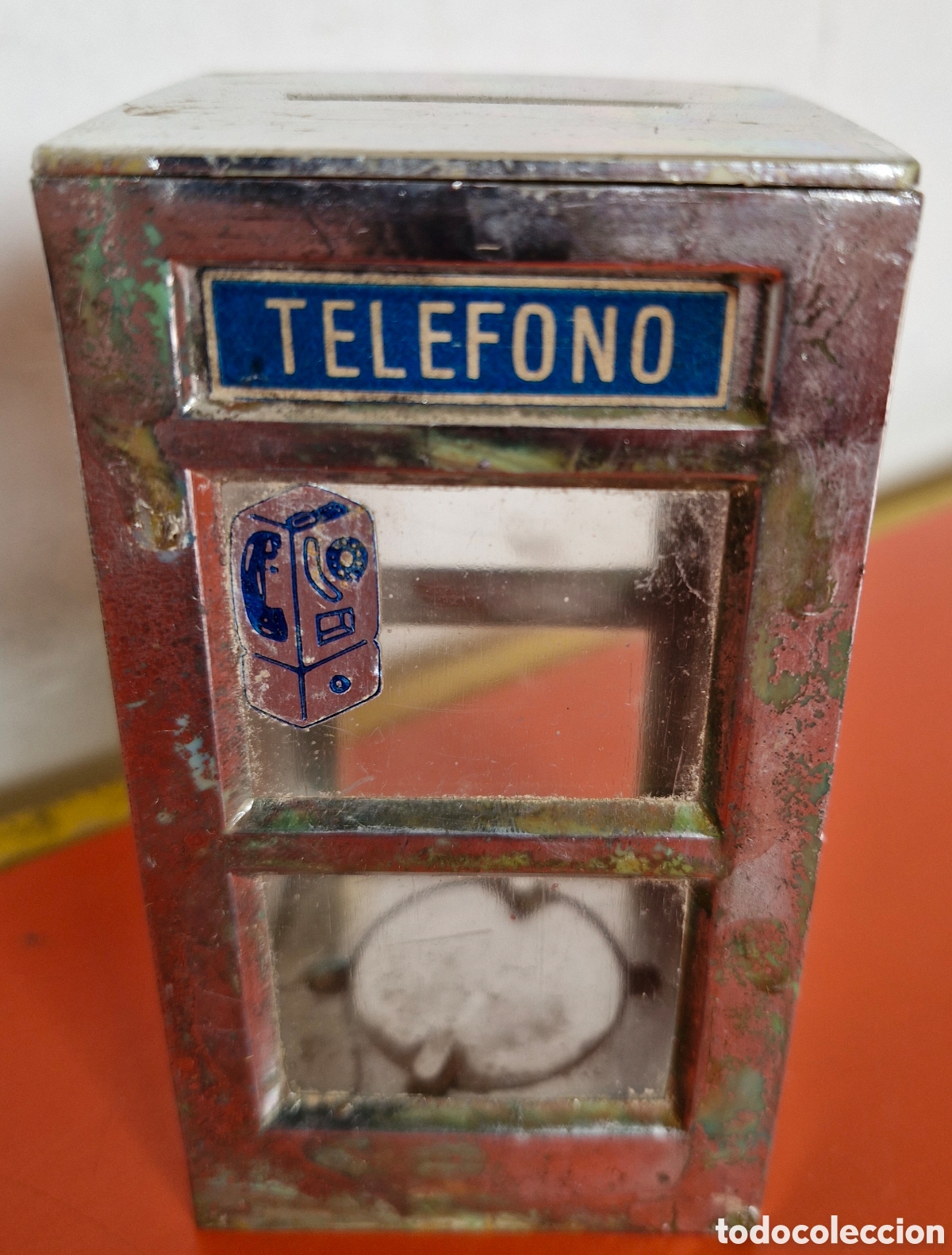 Juguetes antiguos y juegos de colecci&oacute;n: HUCHA CABINA TELEF&Oacute;NICA.BOTOPLASTIC - VILPA 70'S.SIN USO.